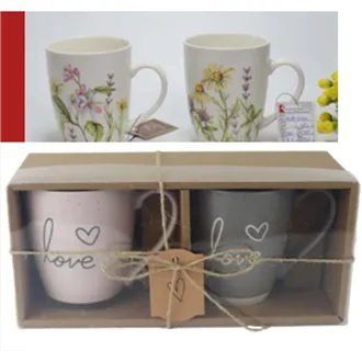 Mug meadow flowers, 2 pcs X8119
