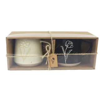 Mug flower mix, 2 pcs X8146