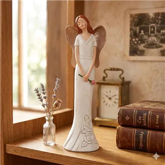 Decoration angel with flower X8173/4
