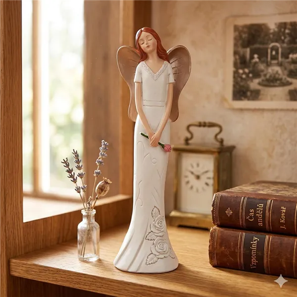 Decoration angel with flower X8173/4