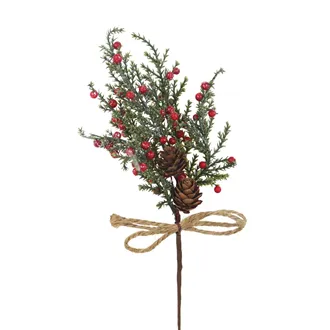 Branch with Berries and Cones X8432