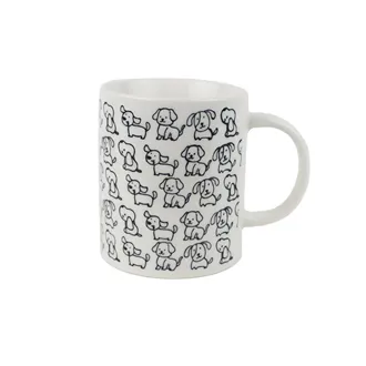 Porcelain Mug Dogs X8696